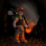 ellipsis fire fireball human_only male not_furry solo mot cave_story quote_(cave_story) human mammal 1:1 digital_media_(artwork) grandfathered_content