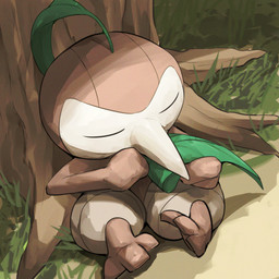 3_toes ambiguous_gender ambiguous_humanoid brown_body day eyes_closed feet grass leaf long_nose mitten_hands multicolored_body nature not_furry outside plant sitting solo tan_body toes tree two_tone_body spicyichizo nintendo pokemon elemental_creature elemental_humanoid flora_fauna generation_3_pokemon humanoid nuzleaf plant_humanoid pokemon_(species) 1:1 2026 absurd_res hi_res shaded