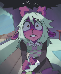 ambiguous_gender ambiguous_pov anthro antlers biped blonde_hair bodily_fluids brown_body brown_fur buckteeth duo eyelashes female female_anthro first_person_view fur furniture hair hand_holding horn human_pov inside on_sofa scared snowgrave sofa sweat table teeth text wide_eyed oakblu deltarune undertale_(series) kris_(deltarune) noelle_holiday deer human mammal new_world_deer reindeer 2025 absurd_res digital_media_(artwork) english_text hi_res