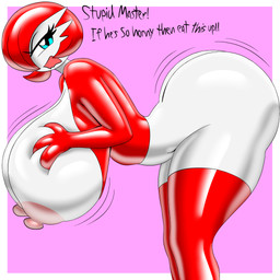 anthro big_breasts big_butt big_nipples breast_expansion breasts butt butt_expansion clothing expansion female huge_breasts huge_butt huge_nipples latex_body leggings legwear looking_back multicolored_body nipples pose presenting presenting_hindquarters small_waist solo teal_eyes tessa_(bubblayheart) tsundere two_tone_body bubblayheart nintendo pokemon gardevoir generation_3_pokemon pokemon_(species) 1:1