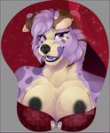 anthro breasts clothing female laika_aussie lingerie mousepad mousepad_design purple_mouth purple_tongue solo tongue munchkinzilla australian_shepherd canid canine canis domestic_dog herding_dog mammal pastoral_dog sheepdog absurd_res hi_res