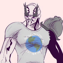 ambiguous_gender clothing curse flower lipless muscular plant roots rose_(flower) shirt slight_blush solo t-shirt topwear disasterp1ants earth_day jujutsu_kaisen hanami_(jujutsu_kaisen) elemental_creature elemental_humanoid flora_fauna humanoid nature_spirit plant_humanoid