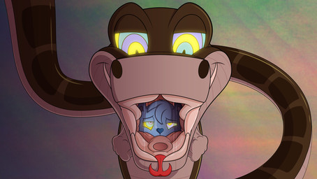 cross-eyed culu duo glowing glowing_eyes head_in_mouth hypnosis kaa male mind_control ringed_eyes simple_background vector_art vore culu-bluebeaver disney happy_tree_friends the_jungle_book fan_character kaa_(jungle_book) beaver mammal python reptile rodent scalie snake digital_drawing_(artwork) digital_media_(artwork) hi_res