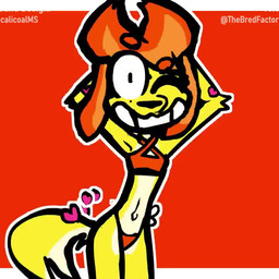 anthro arm_tuft back-tie_bikini bikini bikini_bralette biped butt clothing criss-cross_bikini dancing elbow_tuft emanata eyebrows eyelashes fangs female female_anthro flat_chested floppy_ears freckles front_view fur gesture hair hand_gesture handjob_gesture hands_behind_head happy heart_gesture heart_symbol heart_with_emanata laugh long_tail looking_at_viewer midriff multicolored_body navel one_eye_closed open_mouth orange_background orange_bikini orange_clothing orange_ears orange_eyebrows orange_hair orange_swimwear pose red_background shaking_butt simple_background skinny smile solo string_bikini suggestive suggestive_gesture swimwear tail tail_motion tailwag tan_body teeth tongue tuft two-piece_swimsuit two_tone_body wavy_tail wink winking_at_viewer yellow_body yellow_fur somemf third-party_edit calicoalms_(editor) thebredfactory_(va) jackie_(somemf) canid canine canis domestic_dog mammal poodle 1:1 2d_animation animated colored detailed digital_media_(artwork) frame_by_frame short_playtime sound sound_edit webm