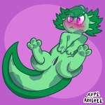 animal_genitalia blush cloaca embarrassed female feral genitals green_body hair nude pussy shy simple_background solo tail axel_axolotl_(artist) axel_the_axolotl amphibian axolotl marine mole_salamander salamander 1:1 digital_media_(artwork)