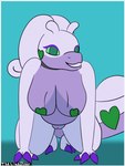 anthro breasts claws female genitals heart_symbol nipples nude open_mouth pussy simple_background smile solo tail thick_thighs the_line_goat mythology nintendo pokemon velvet_the_gooey_dragon dragon generation_6_pokemon goodra mythological_creature mythological_scalie pokemon_(species) scalie 3:4 animated digital_media_(artwork) short_playtime signature