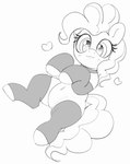 clothed clothed_feral clothing female feral legwear lying quadruped solo tail pabbley friendship_is_magic hasbro my_little_pony pinkie_pie_(mlp) earth_pony equid equine horse mammal pony 2024 absurd_res hi_res monochrome