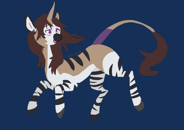 chibi countershade_legs countershade_torso countershading feral horn looking_back quadruped solo striped_body stripes tan_body text unicorn_horn liechi hasbro my_little_pony mythology fan_character equid equine giraffid horse mammal mythological_creature mythological_equine okapi pony unicorn alpha_channel artist_name digital_drawing_(artwork) digital_media_(artwork) english_text handwritten_text hi_res lineless
