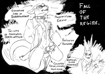 accessory anthro ball_ring bdsm bondage bondage_gear bound clothed clothed_anthro clothed_male clothing clothing_aside cock_ring drawing_in_a_drawing drawing_tablet duo ears_down edging electric_collar electrostimulation eyewear genitals glasses jewelry male male_anthro nipples orgasm_denial overstimulation partially_clothed penile penis penis_accessory penis_jewelry pivoted_ears political_cartoon politics restrained_arms sex_toy tail tail_motion tailwag text vibrator vibrator_on_nipple vibrator_on_penis wearing_glasses neither83 kinktober_2025 nothing_ever_happens the_nature_of_predators the_onion alien thafki_(the_nature_of_predators) venlil_(the_nature_of_predators) 2025 absurd_res english_text hi_res monochrome