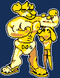 anthro clothing flexing flexing_bicep footwear gold_(metal) male muscular muscular_anthro muscular_male sculpture speedo statue swimwear toony doodledoggy crocs deltarune undertale_(series) doodle_(doodledoggy) beagle canid canine canis domestic_dog hunting_dog mammal scent_hound alpha_channel