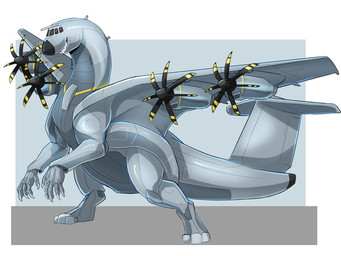 aircraft ambiguous_gender claws grey_body grey_tail grey_wings grin machine quadruped side_view simple_background smile solo tail vehicle white_claws wings swampjaws living_aircraft living_machine living_vehicle 4:3 hi_res