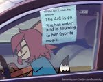 2021 2d_animation 5:4 animated anthro bangs bassariscus bassarisky beep blep car clothed clothing english_text eyes_closed female hair humor inside inside_car long_hair mammal meme music note piercing please_don't_break_the_window procyonid red_hair ring-tailed_cat rose_rubedo shirt short_playtime smile solo sound sound_warning system_of_a_down text tongue tongue_out tongue_piercing topwear url vehicle webm window