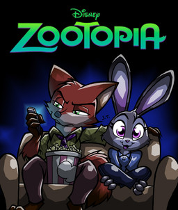 anthro bottomwear cellphone clothing collared_shirt container dress_shirt duo electronics female food fur furniture green_eyes grey_body grey_fur male multicolored_body multicolored_fur necktie open_mouth orange_body orange_fur pants phone popcorn popcorn_bucket purple_eyes shirt sitting sofa topwear two_tone_body two_tone_fur jonathantaniuchi disney zootopia judy_hopps nick_wilde canid canine european_rabbit fox lagomorph leporid mammal oryctolagus rabbit red_fox true_fox 2015 digital_media_(artwork)