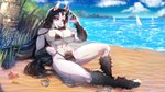 2_horns 5_fingers abs accessory anthro beach biceps big_breasts bikini biped black_bikini black_body black_bottomwear black_clothing black_fur black_hair black_horn black_swimwear black_tail black_topwear blue_eyes boat bottomwear breasts bulge cleavage clothed clothed_anthro clothed_gynomorph clothed_intersex clothing collar eyebrows eyelashes eyeshadow eyewear feet fingers fur glistening glistening_body glistening_clothing glistening_eyes glistening_hair grass gynomorph hair holding_object hooves horn huge_breasts intersex jewelry lipstick long_hair looking_at_viewer makeup mountain multi_horn multicolored_body multicolored_fur multicolored_tail muscular muscular_anthro muscular_gynomorph muscular_intersex muscular_thighs nature nature_background navel nipple_outline one_leg_up open_mouth outside plant pubes raised_leg red_eyeshadow red_horn red_lipstick red_tongue sailing_boat sailing_watercraft sea seaside simple_background sitting skimpy skimpy_bikini sky skyscape smile solo sparkles sunglasses swimwear tail teeth thick_thighs tongue topwear tree tuft two-piece_swimsuit vehicle water watercraft white_body white_fur white_horn white_tail alshir0 mythology neo_(scottificus) asterozoan bicorn echinoderm equid equine mammal marine mythological_creature mythological_equine starfish unicorn 16:9 2022 4k absurd_res digital_drawing_(artwork) digital_media_(artwork) full-length_portrait hi_res portrait signature widescreen