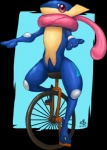 2_toes 3_fingers ambiguous_gender anthro brown_eyes feet fingers long_tongue membrane_(anatomy) nude purple_eyes simple_background solo toes tongue unicycle vehicle webbed_feet webbed_hands ry-spirit dat_boi nintendo pokemon amphibian generation_6_pokemon greninja pokemon_(species) 2016 alpha_channel meme