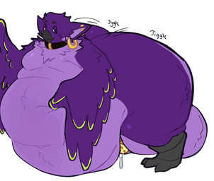 anthro avian_feet balls beak belly big_balls big_belly big_butt bodily_fluids butt chastity_cage chastity_device collar ear_piercing genital_fluids genitals huge_balls huge_belly huge_butt hyper hyper_balls hyper_belly hyper_butt hyper_genitalia male morbidly_obese obese overweight piercing precum shaking_butt solo lopsalien gen_(natronus) avian bird corvid corvus_(genus) crow oscine passerine hi_res nonbinary_(lore)