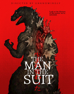 back_plates blood bloodshot_eyes bodily_fluids body_horror bone claws feral gore grey_body grey_scales looking_back male open_mouth poster rear_view red_background scales sharp_teeth simple_background skeletal skeletal_hand skeleton solo spikes spikes_(anatomy) teeth text d3adrex godzilla_(series) the_man_in_the_suit_(series) toho godzilla human kaiju mammal monster english_text hi_res