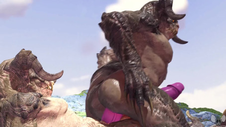 2_horns anal anal_penetration anthro anthro_on_anthro anthro_on_bottom anthro_on_top anthro_penetrated anthro_penetrating anthro_penetrating_anthro balls balls_deep balls_touching big_butt big_penis black_body black_scales black_sclera bouncing_balls bouncing_butt bouncing_penis brown_body brown_scales butt claws day detailed_background duo erection from_behind_position genitals glans grey_body grey_scales growling hand_on_hip horn humanoid_genitalia humanoid_penis intraspecies looking_back looking_down low-angle_view male male/male male_on_bottom male_on_top male_penetrated male_penetrating male_penetrating_male nude on_bottom on_top open_mouth orange_eyes outside outside_sex penetration penile penile_penetration penis penis_in_ass pink_glans pink_penis power_bottom rear_view reverse_cowgirl_position scales sex sharp_teeth sky sound_effects tan_body tan_claws tan_scales teeth thick_thighs vein veiny_penis connivingrat sound_warning red-eye_(modeler) fallout microsoft deathclaw scalie 16:9 2021 3d_(artwork) 3d_animation animated digital_media_(artwork) hi_res high_framerate loop short_playtime sound source_filmmaker_(artwork) video voice_acted widescreen