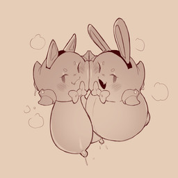 big_breasts blush bodily_fluids bow_tie breasts cuff_links duo fake_cat_ears fake_ears fake_rabbit_ears female genital_fluids genitals huge_breasts lactating looking_at_viewer milk not_furry open_mouth pregnant vaginal_fluids vulva cold-blooded-twilight mario_bros nintendo lahla_(mario) peeka_(mario) boo_(mario) ghost spirit 1:1 2025 hi_res monochrome sibling_(lore) sister_(lore) sisters_(lore) twins_(lore)