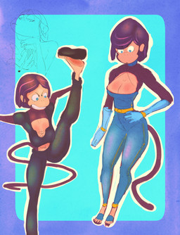 4_toes alternative_fashion anthro armwear beverage_can big_breasts bottomwear bracelet breasts choker cigarette cleavage clenched_teeth clothed clothing elbow_gloves eyebrow_piercing facial_piercing feet female footwear fur gloves goth hair hand_on_hip handwear holding_cigarette holding_object jewelry jumpsuit midriff necklace on_one_leg pants piercing platform_footwear platform_sandals purple_body purple_fur purple_hair raised_leg sandals shoes short_hair simple_background soles solo standing tail teeth thong thong_straps toes underwear mileshoot monster_energy magdalene_(redustheriotact) haplorhine mammal monkey primate 2026 absurd_res hi_res