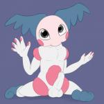 1:1 balls black_eyes blue_background creepy erection foreskin generation_1_pokemon genitals hi_res humanoid humanoid_genitalia humanoid_penis looking_at_viewer male mammal mr._mime navel nintendo not_furry nude partially_retracted_foreskin penis pink_body pink_skin pokemon pokemon_(species) posexe presenting simple_background smile solo spread_legs spreading white_body white_skin