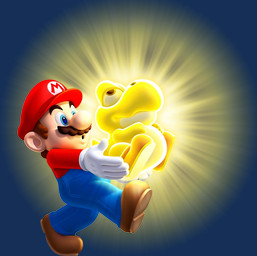 ambiguous_gender carrying_another clothing duo facial_hair feral footwear glowing glowing_baby_yoshi hat headgear headwear male mustache overalls shoes simple_background surprised transparent_background yellow_body yellow_eyes unknown_artist mario_bros nintendo mario human mammal yoshi alpha_channel
