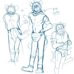 5_fingers anthro balls biped blush clothed clothing clothing_lift fanny_pack fingers footwear footwear_only fur genitals humanoid_genitalia humanoid_penis male mostly_nude nipples penis pink_nose scarf scarf_only shoes shoes_only socks solo striped_body striped_fur stripes submissive tail tan_body tan_fur towel towel_around_waist whisker_spots white_body white_fur p_rindustries chuck_(p_rindustries) domestic_cat felid feline felis mammal 1:1 guide_lines hi_res signature sketch