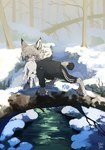 ambiguous_gender animal_legs clothed clothing corpse death detailed_background duo feral male river snow devildog0 animal_humanoid felid felid_humanoid feline feline_humanoid humanoid lagomorph leporid lynx_humanoid mammal mammal_humanoid rabbit hi_res