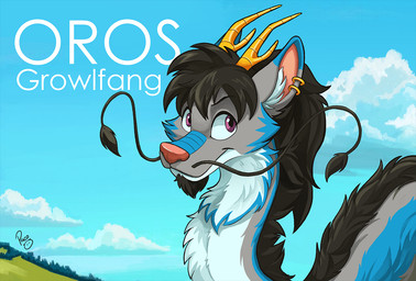 black_hair black_mane blue_markings blue_sky cheek_tuft cloud facial_tuft feral fur glistening glistening_eyes grey_body grey_fur hair logo looking_at_viewer male male_feral mane markings mouth_closed neck_tuft purple_eyes sky solo tuft white_body white_fur pandapaco mythology dragon furred_dragon furred_scalie mythological_creature mythological_scalie scalie artist_logo signature