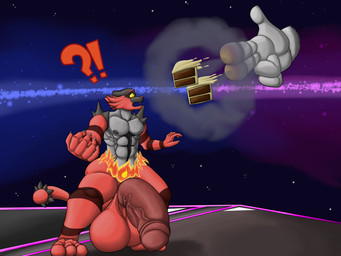 abs anthro balls big_penis cake dessert duo final_destination food genitals huge_penis hyper hyper_ball hyper_genitalia hyper_penis male muscular nipples nude pecs penis space stage wolfgerlion64 nintendo pokemon super_smash_bros. master_hand domestic_cat felid feline felis generation_7_pokemon incineroar mammal pantherine pokemon_(species) tiger 4:3 absurd_res hi_res