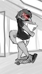 anthro arin_mcalister blush bottomwear bottomwear_down briefs clothed clothing embarrassed male pants pants_around_ankles pants_down partially_clothed school solo tighty_whities underwear white_briefs white_clothing white_underwear capra_kid hanes arin_(capra_kid) canid canine canis domestic_dog mammal 4:7