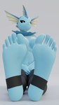 5_toes anthro clothing feet female foot_fetish foot_focus footwear humanoid_feet low_perspective plantigrade revamped_anthros socks soles solo stirrup_socks stirrup_stockings toes ebonclaws nintendo pokemon eeveelution generation_1_pokemon pokemon_(species) vaporeon 3d_(artwork) 4k 9:16 absurd_res digital_media_(artwork) hi_res