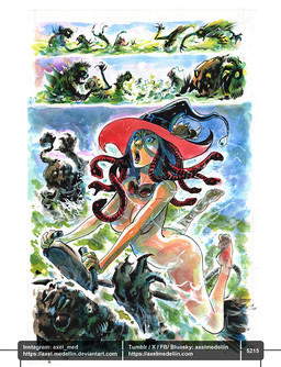 3_panel_comic 5_fingers 5_toes ambiguous_feral ambiguous_gender ambiguous_humanoid arms_bent beak bent_leg black_clothing black_hat black_headwear breasts broom broom_riding butt cleaning_tool clothed clothed_female clothed_humanoid clothing convenient_censorship doll empty_eyes extreme_size_difference eyelashes eyewear fangs feet female female_human female_humanoid feral fight fingers fully_clothed fully_clothed_female fully_clothed_humanoid goggles goggles_around_neck green_body green_scales grey_body grey_skin group hat headgear headwear larger_ambiguous larger_female larger_human larger_humanoid light magic_user medium_hair mostly_nude mostly_nude_female mostly_nude_human mouth_closed multi_head not_furry number open_mouth outside partially_submerged red_body red_scales red_sclera scales size_difference small_breasts smaller_ambiguous smaller_female smaller_feral smaller_humanoid smile split_form swimming tan_body tan_skin teeth text text_box toes voodoo voodoo_doll water witch witch_hat worried_look x_eyes axelmedellin inktober shapeshifter_(axelmedellin) voodoo_doll_(axelmedellin) witch_(axelmedellin) animate_inanimate human humanoid living_doll living_pumpkin mammal marine merfolk monster reptile scalie siren snake undead 2025 artist_name colored comic dated english_description lighting painting_(artwork) pen_(artwork) shaded signature traditional_media_(artwork) url