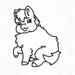 ambiguous_gender chubby_cheeks dancing derp_eyes eyebrows eyelashes feral fur headbanging hooves mane smile solo tail tail_motion tailwag unguligrade misslucky fluffy_pony fluffy_pony_(species) mammal 2024 animated black_and_white monochrome