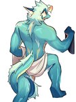 anthro back_muscles biped blue_body blue_fur fur male muscular muscular_anthro muscular_male rear_view solo towel towel_only white_body white_fur jaybeyyy mythology dragon furred_dragon furred_scalie mythological_creature mythological_scalie scalie 2024 3:4 hi_res