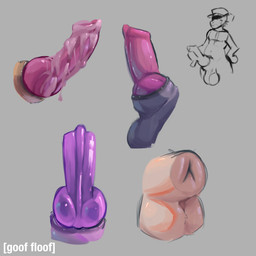 animal_genitalia animal_penis biped black_sheath_slit bodily_fluids canine_genitalia canine_penis closed_sheath_slit cum cum_drip cum_on_penis disembodied_penis dripping fully_sheathed genital_fluids genitals knot knot_in_sheath knotted_penis male male_focus penis pink_sheath_slit purple_penis reference_guide sheath sheath_slit study goof_floof canid canine mammal 1:1 absurd_res digital_media_(artwork) digital_painting_(artwork) hi_res painting_(artwork)