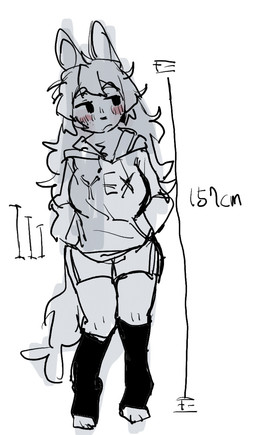 3_toes anthro black_clothing black_footwear black_socks blush bottomwear breasts chart clothed clothed_anthro clothed_female clothing eyebrows feet female female_anthro footwear front_view frown fur hair hand_in_pocket height_chart hoodie knee_highs knee_socks legwear long_hair looking_aside mouth_closed pockets shorts simple_background socks solo tail text text_on_clothing text_on_hoodie text_on_topwear toeless_footwear toeless_socks toes topwear puppy_in_space mini_(puppy_in_space) canid canine canis domestic_dog mammal 2025 digital_media_(artwork) full-length_portrait hi_res portrait