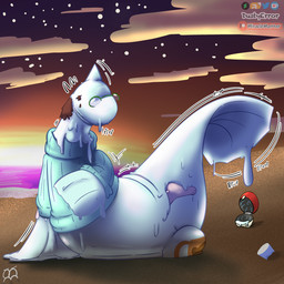 beach eyewear faceless feral glasses glasses_askew goo_transformation lock_bulge lock_symbol male null null_bulge nullification seaside slime solo transformation dustyerror nintendo pokemon cassette_(character) aquatic dewgong generation_1_pokemon goo_creature human mammal pinniped pokemon_(species) sea_lion seal 1:1 hi_res
