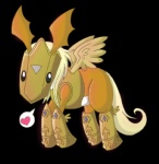 ambiguous_gender armor black_eyes feathered_wings feathers heart_symbol hooves orange_body quadruped simple_background solo tail transparent_background wings vanilla_dog bandai_namco digimon mythology pegasmon digimon_(species) equid equine mammal mythological_creature mythological_equine pegasus pegasusmon alpha_channel