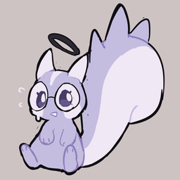 ambiguous_gender big_tail eyewear feral glasses halo looking_at_viewer open_mouth round_glasses simple_background sitting solo tail eerieviolet nintendo pokemon april_(eerieviolet) generation_4_pokemon pachirisu pokemon_(species) 2026 digital_media_(artwork) female_(lore)
