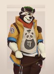 anthro facial_piercing male nose_piercing nose_ring piercing ring_piercing solo acario_(artist) epic_games fortnite rufus_(fortnite) mammal procyonid raccoon absurd_res hi_res