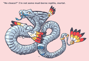 anus blue_flesh blush breasts busty_feral feathers female feral genitals grey_body grey_scales holding_breast jewelry scales silver_body simple_background snake_hood solo vulva woodhouse3d feathered_scalie feathered_snake reptile scalie snake