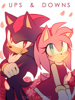 anthro black_body black_fur blush clothing crossed_arms dress duo female flower fur gloves green_eyes handwear male narrow_hips pink_body pink_fur plant red_body red_eyes red_fur rose_(flower) simple_background smile thin_thighs white_background spacecolonie sega sonic_the_hedgehog_(series) amy_rose shadow_the_hedgehog eulipotyphlan hedgehog mammal 2015 hi_res