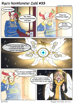 base_three_layout big_breasts blockage_(layout) breasts clothing door duo eyewear feathered_wings feathers female five_frame_image glasses hair holidays horizontal_blockage horn light monster_girl_(genre) multi_eye red_ears red_horn standing sweater text text_on_clothing three_row_layout topwear transformation white_hair wings randomtanstudio christmas mythology ryu's_non_monster_cafe holly_greatman_(randomtanstudio) kelly_(randomtanstudio) ryu_(randomtanstudio) angel angel_humanoid animal_humanoid biblically_accurate_angel dragon dragon_humanoid humanoid mythological_creature mythological_scalie ophan scalie seraph_(angel) comic english_text hi_res