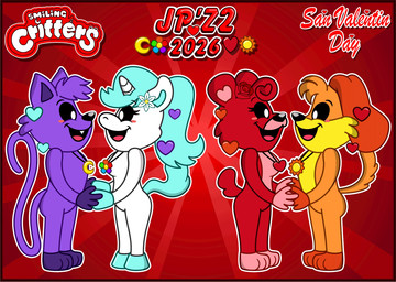 anthro anthro_on_anthro blue_hair blue_tail blush blush_stickers duo eyelashes female flower fur hair holidays horn kiss_on_lips kissing long_eyelashes male male/female plant ponytail purple_body purple_fur purple_skin rose_(flower) tail tuft unicorn_horn white_body white_fur white_skin jaimeprecoz2 mob_entertainment mythology poppy_playtime smiling_critters valentine's_day bobby_bearhug catnap_(poppy_playtime) craftycorn dogday_(poppy_playtime) bear canid canine canis critters_(poppy_playtime) domestic_cat domestic_dog equid equine felid feline felis horse mammal mythological_creature mythological_equine pony unicorn 2026 animated