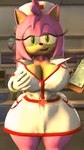 3d_(artwork) amy_rose anthro big_breasts bluewyvern bottomwear breasts clothing digital_media_(artwork) eulipotyphlan female hat headgear headwear hedgehog hi_res hospital looking_at_viewer mammal nurse nurse_clothing nurse_hat nurse_headwear nurse_uniform sega skirt solo sonic_the_hedgehog_(series) thick_thighs uniform