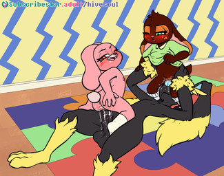 adult_on_young age_difference anthro anthro_on_anthro anthro_penetrated anthro_penetrating anthro_penetrating_anthro anus balls blush bodily_fluids butt classroom clothing cunnilingus eyebrows eyelashes female female_penetrated fingers footwear footwear_only fucked_silly genital_fluids genitals group group_sex happy happy_sex loli long_ears looking_pleasured male male/female male_penetrating male_penetrating_female mostly_nude narrowed_eyes one_eye_closed open_mouth oral penetration penile penile_penetration penis penis_in_vagina preschool school seductive sex socks socks_only tail teeth text tongue tongue_out vaginal vaginal_fluids vaginal_penetration vulva young young_anthro young_penetrated soulcentinel cartoon_network nintendo pokemon the_amazing_world_of_gumball anais_watterson eclair_(soulcentinel) generation_4_pokemon lagomorph leporid lopunny mammal pokemon_(species) rabbit 2023 digital_media_(artwork) hi_res url