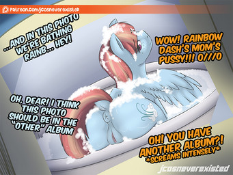 anus bath butt cutie_mark dialogue dock_(anatomy) feathered_wings feathers female feral genitals hair looking_at_viewer looking_back mature_female mature_feral multicolored_hair multicolored_tail patreon_logo presenting presenting_anus presenting_vulva purple_eyes smile solo tail text two_tone_hair vulva website_logo wings conditional_dnp jcosneverexisted friendship_is_magic hasbro my_little_pony mythology patreon scootaloo_(mlp) windy_whistles_(mlp) equid equine mammal mythological_creature mythological_equine pegasus 2017 4:3 english_text url