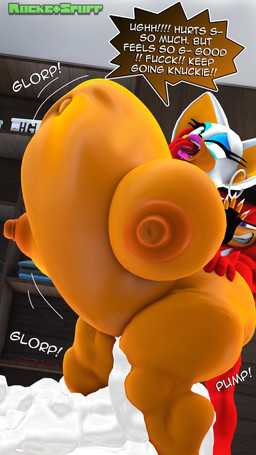 abdominal_bulge ambiguous_penetration anthro big_breasts big_bulge big_butt big_penis bodily_fluids breasts bulge butt claws clothing cum cum_inflation cum_inside duo ear_piercing ear_ring excessive_cum excessive_genital_fluids extreme_penetration fangs female finger_in_mouth fingerless_gloves fucked_silly genital_fluids genitals gloves hand_in_mouth hand_on_hip handwear hoop_ear_ring huge_breasts huge_bulge huge_butt huge_penis huge_thighs hyper hyper_bulge hyper_genitalia hyper_penis inflation lips looking_pleasured male male/female motion_lines narrowed_eyes painful_penetration penetration penis piercing ring_piercing rough_sex sex smug_grin sound_effects speech_bubble standing standing_sex teeth text thick_lips thick_thighs uneven_eyelids voluptuous_female rocketspuff sega sonic_the_hedgehog_(series) knuckles_the_echidna rouge_the_bat bat echidna mammal monotreme 3d_(artwork) 4k 9:16 absurd_res digital_media_(artwork) english_text hi_res