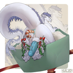 anal anal_penetration anus balls big_penis blue_anus blue_body blue_eyes blue_fur blue_mane blue_penis butt candy candy_cane candy_cane_in_ass dessert erection feet feral food foot_fetish foot_on_penis foot_play fur genitals humanoid_genitalia humanoid_penis looking_at_viewer male mane pawpads penetration penis presenting presenting_anus solo teeth white_body white_fur white_pawpads lilisalad mythology dragon furred_dragon furred_scalie mythological_creature mythological_scalie scalie 1:1 hi_res